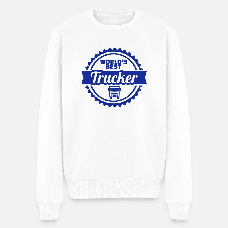 Trucker - Pull Premium bio Homme - blanc