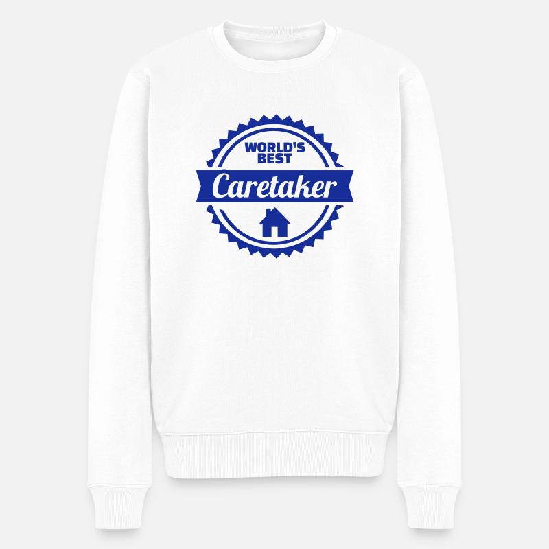 Hausmeister - Männer Premium Bio Pullover - Weiß