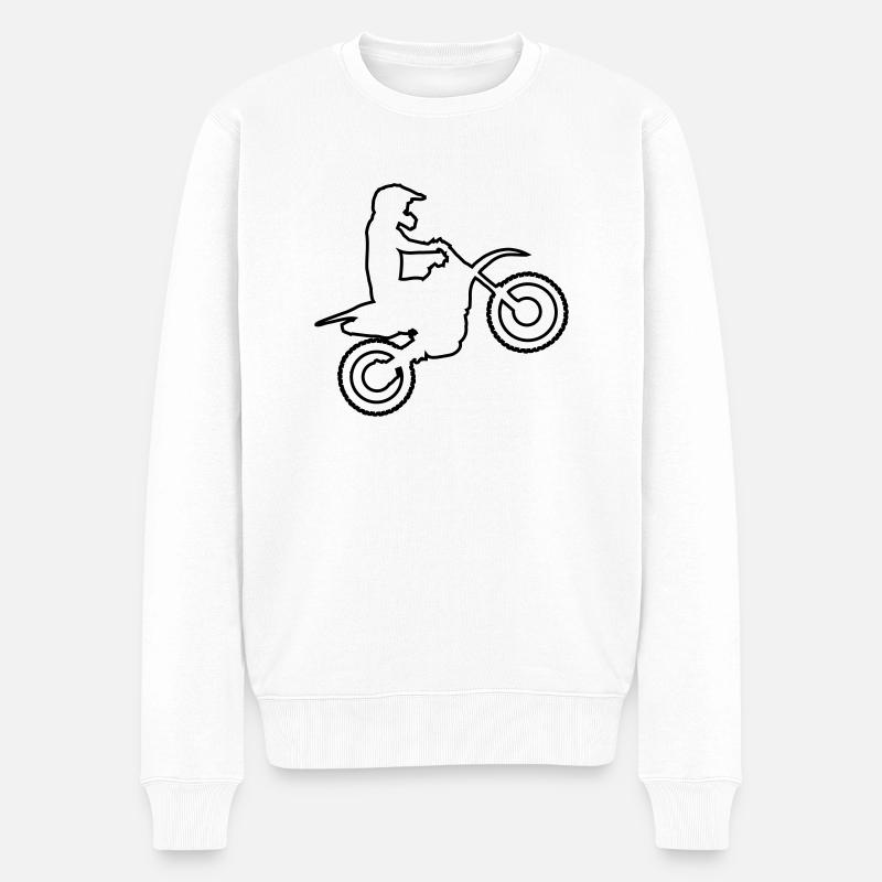 motocross - Männer Premium Bio Pullover - Weiß
