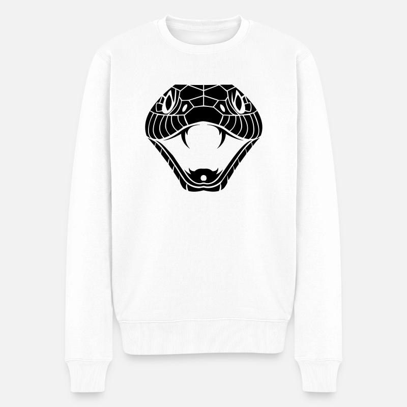snake_001 - Pull Premium bio Homme - blanc