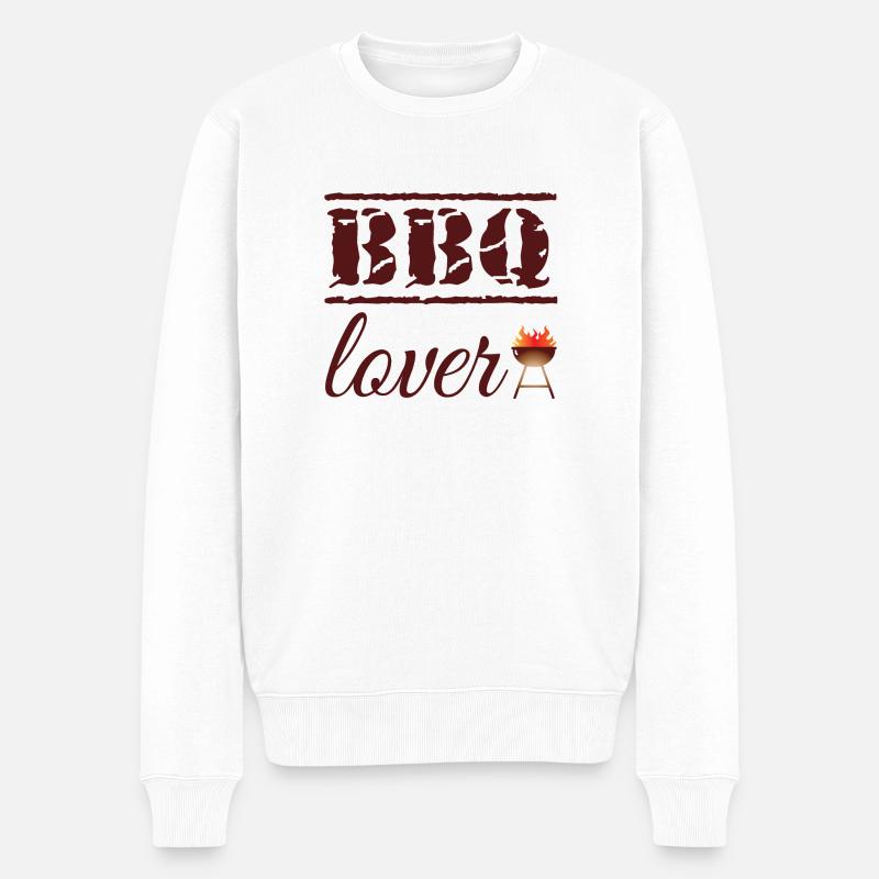 BBQ lover - Männer Premium Bio Pullover - Weiß