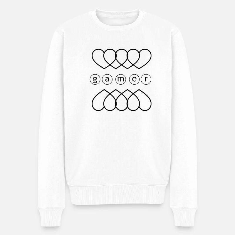 Game Gaming PC - Männer Premium Bio Pullover - Weiß
