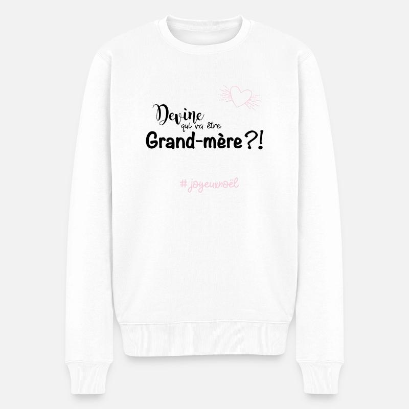 Devine qui va etre grand mere - Pull Premium bio Homme - blanc