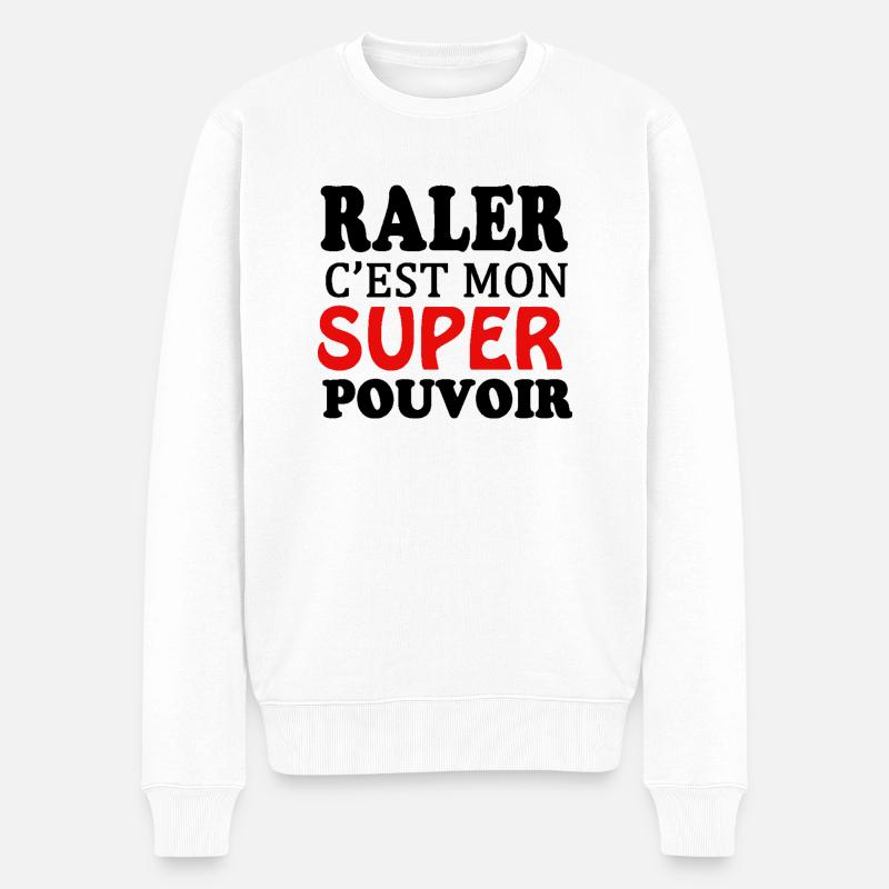 RALER - Pull Premium bio Homme - blanc