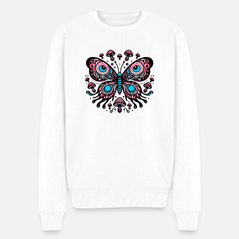 Papillon comique vibrant - Pull Premium bio Homme - blanc