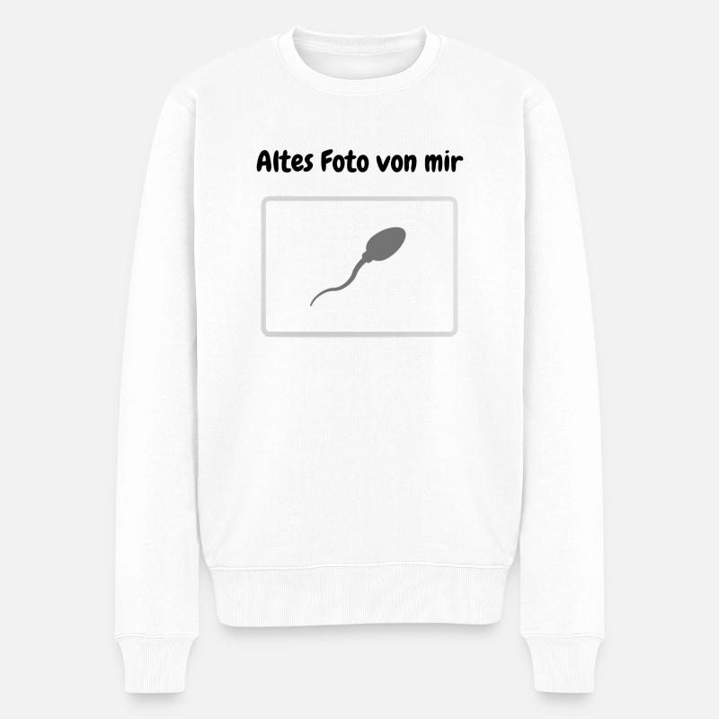 Altes Foto von mir - Männer Premium Bio Pullover - Weiß