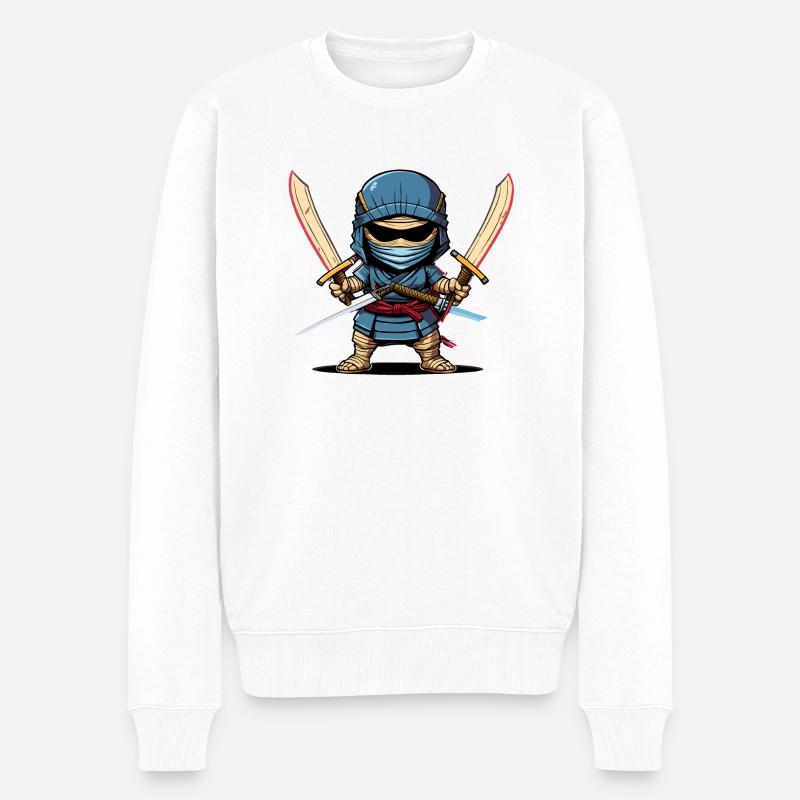 Ninja Momie - Pull Premium bio Homme - blanc