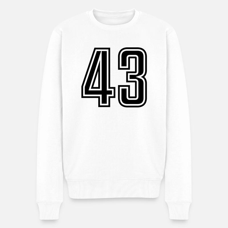 43 - Männer Premium Bio Pullover - Weiß