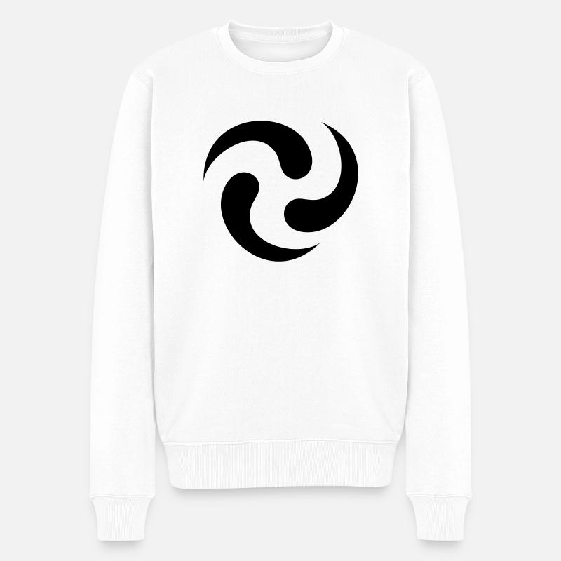 tribal Wirbel / tribal swirl (1c) - Pull Premium bio Homme - blanc