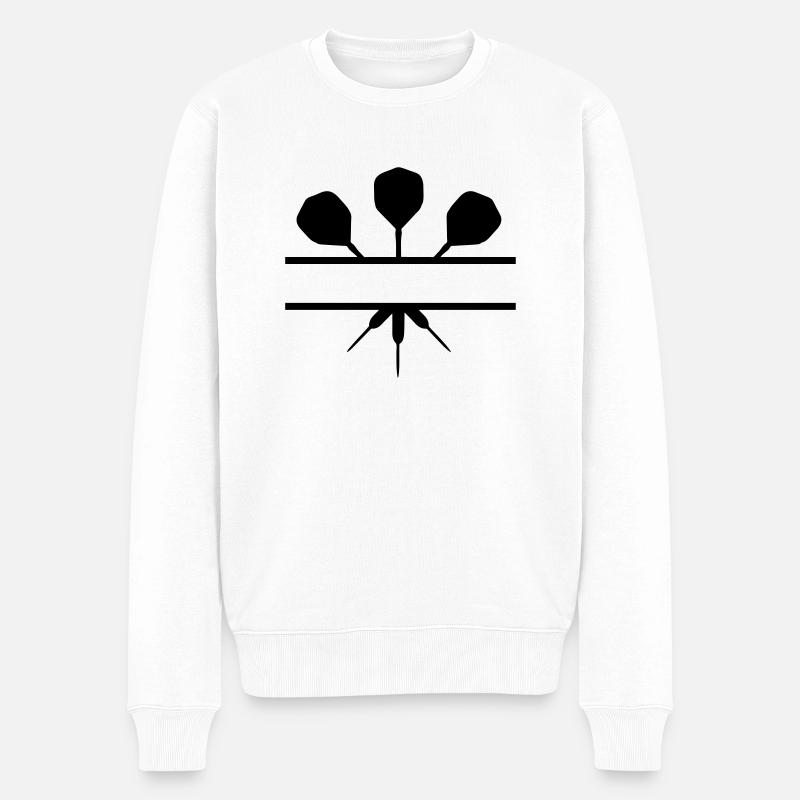 Dart - Männer Premium Bio Pullover - Weiß