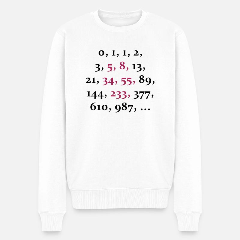 fibonacci sequence (2c) - Men's Premium Organic Jumper - white