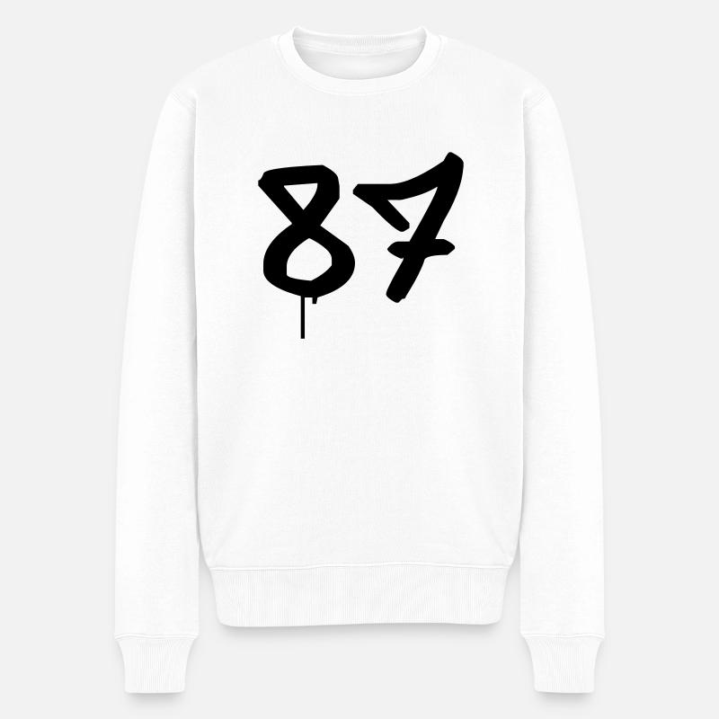 Graffiti : 87 - Pull Premium bio Homme - blanc