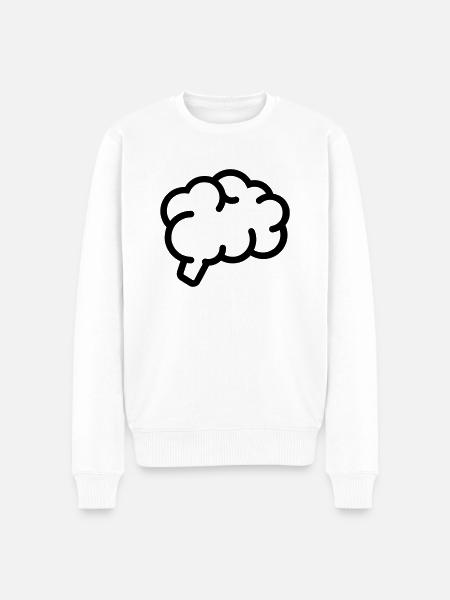 Brain, Brain, Smart, Intelligent - Men's Premium Organic Jumper - white