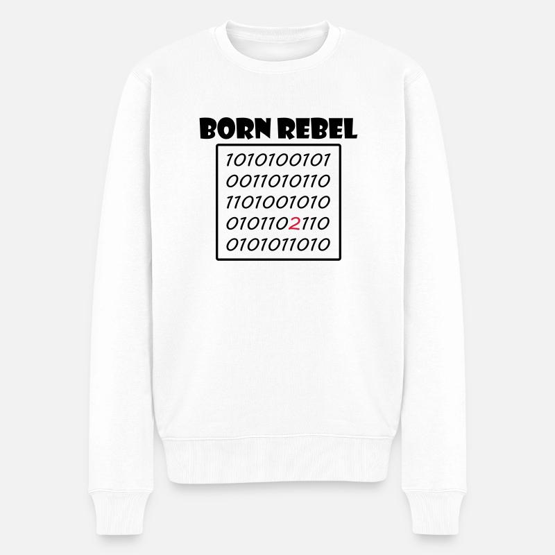 rebelle né - Pull Premium bio Homme - blanc