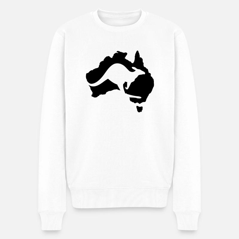australia_design_je1 - Männer Premium Bio Pullover - Weiß