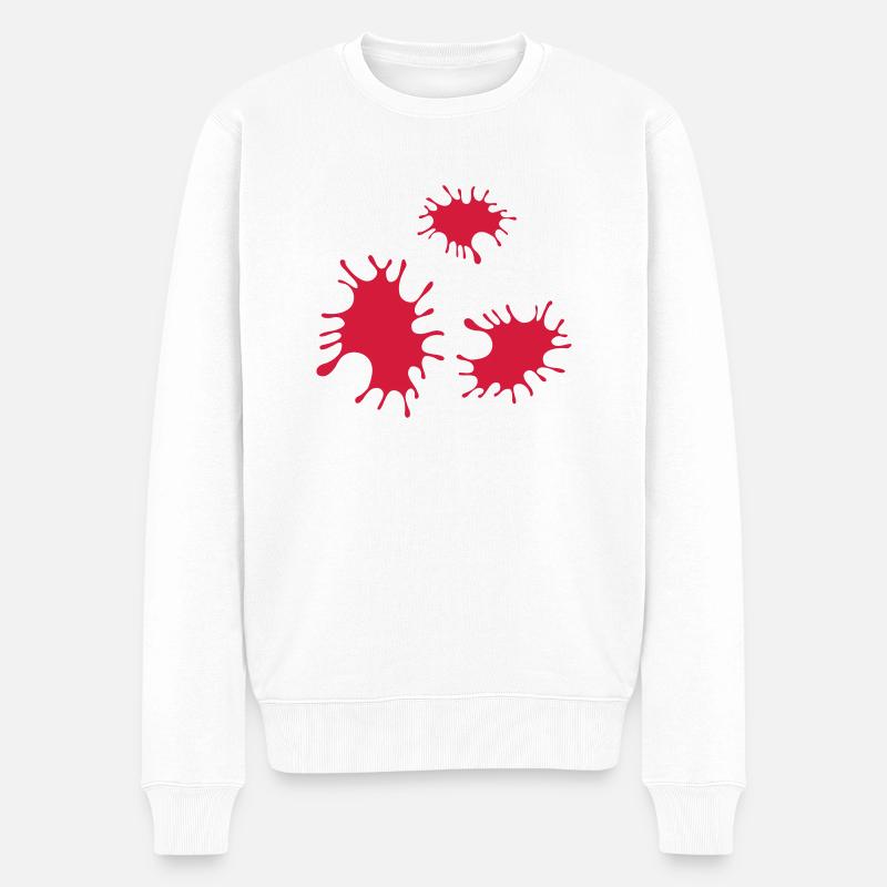 kleks2 - Männer Premium Bio Pullover - Weiß