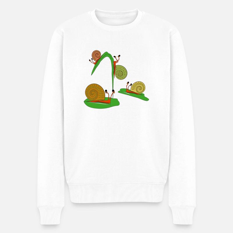 escargot - Pull Premium bio Homme - blanc