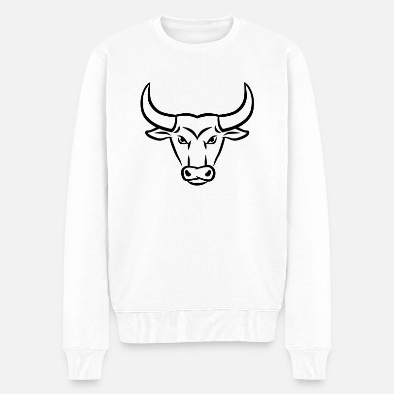 Taureau - Pull Premium bio Homme - blanc