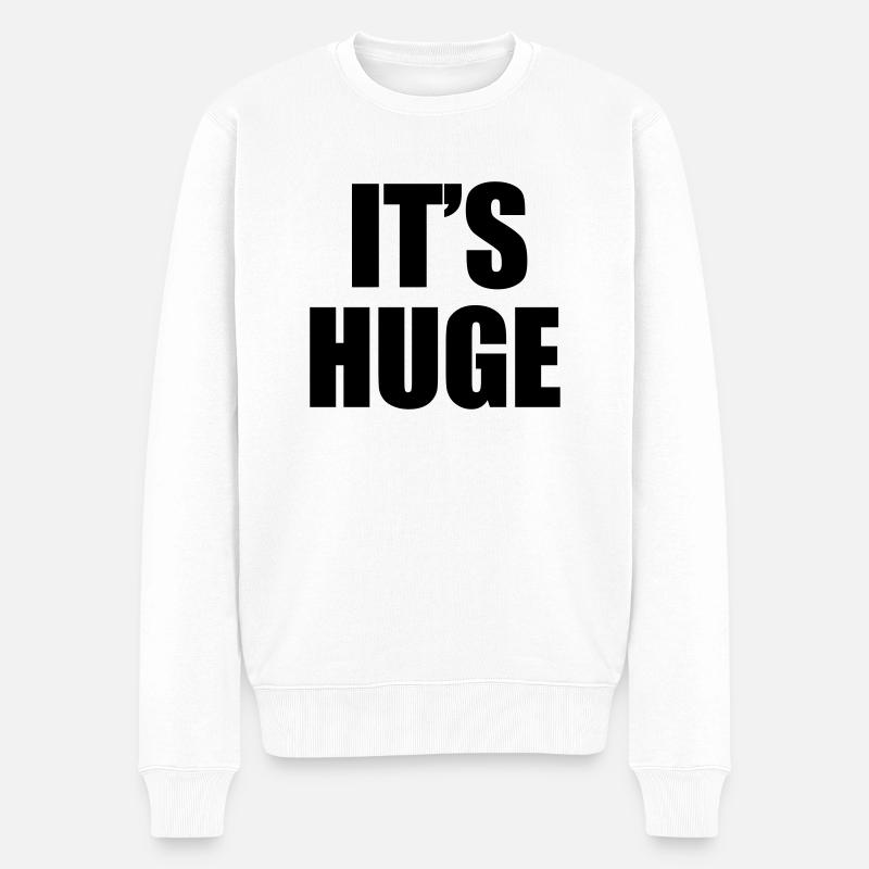 Huge - Pull Premium bio Homme - blanc