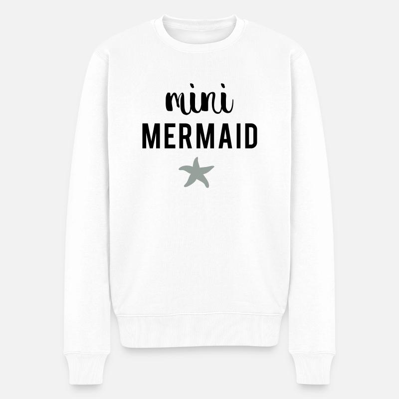 Mini Mermaid - Pull Premium bio Homme - blanc