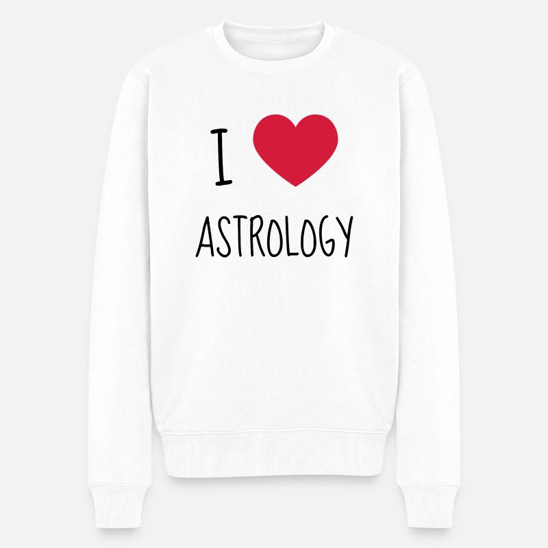 Astrologie / Astrologe / Stern / Horoskop / - Männer Premium Bio Pullover - Weiß