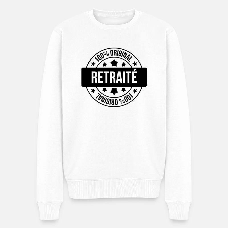Ruhestand / Rentner / Rentnerin / Rente - Männer Premium Bio Pullover - Weiß