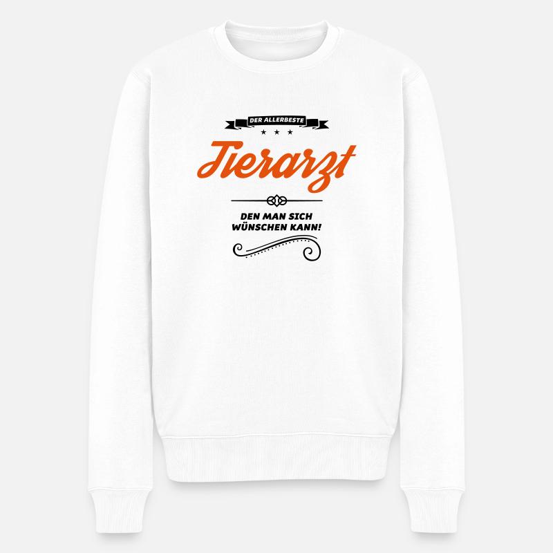 tierarzt allerbeste - Männer Premium Bio Pullover - Weiß
