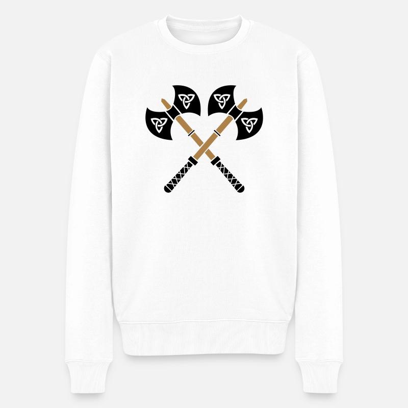 wikinger_aexte_02 - Pull Premium bio Homme - blanc