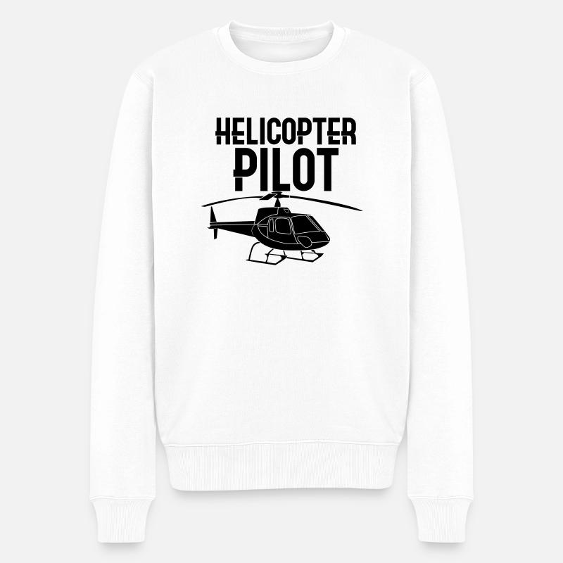 Pilote d'hélicoptère - Pull Premium bio Homme - blanc