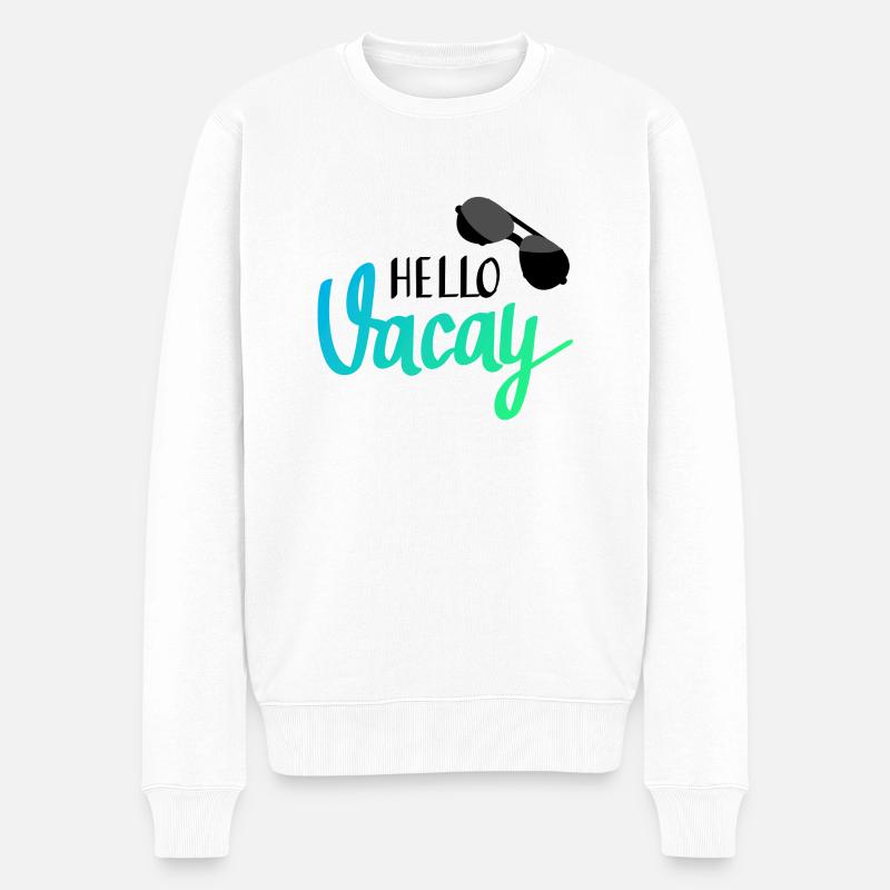 Bonjour vacay! - Pull Premium bio Homme - blanc
