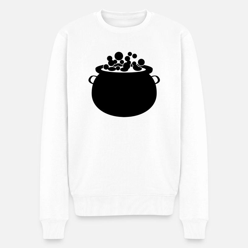 Chaudron de sorcières - Pull Premium bio Homme - blanc