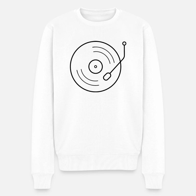 Vinyle de platine vinyle - Pull Premium bio Homme - blanc