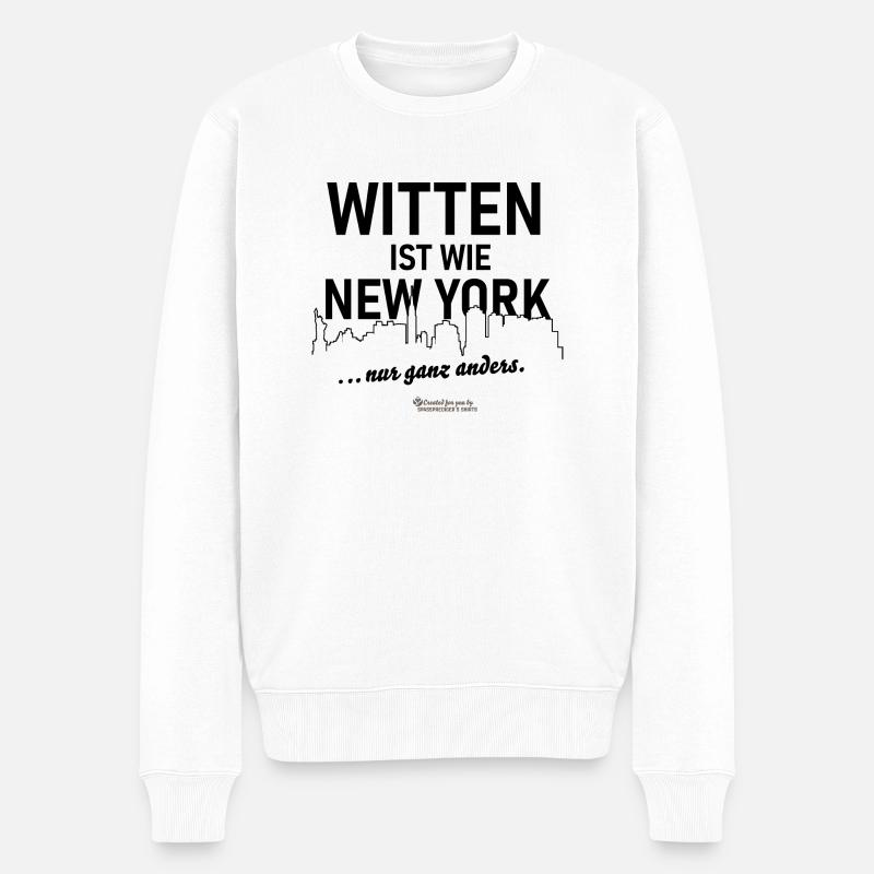 Witten - Männer Premium Bio Pullover - Weiß