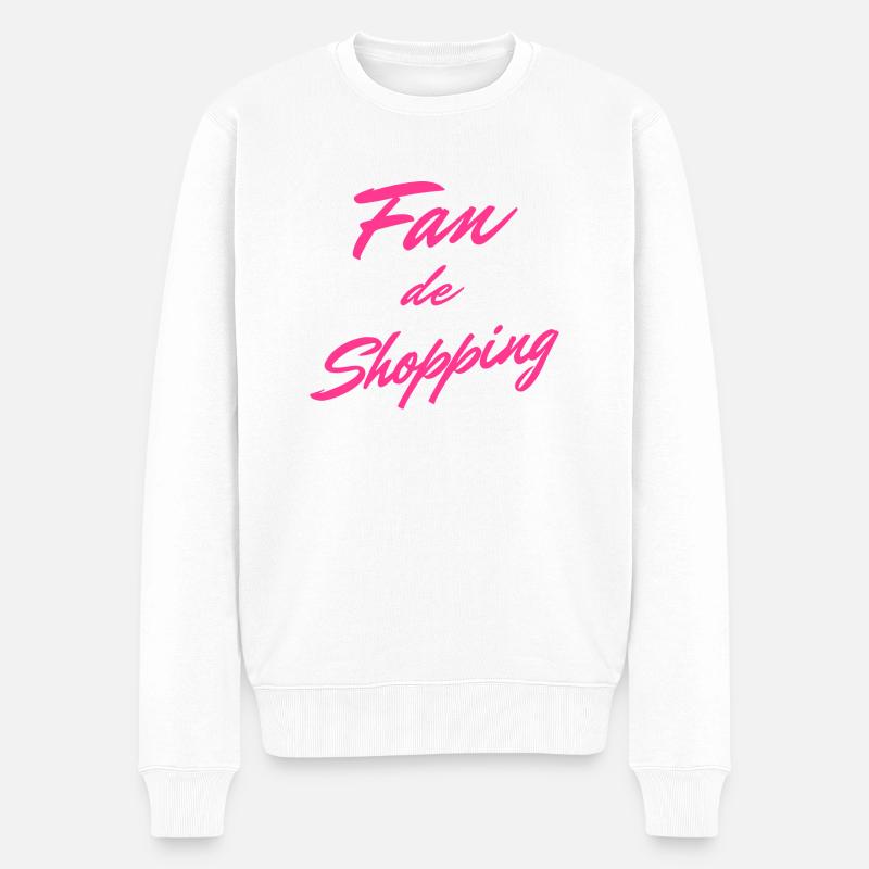 Fan de Shopping - Pull Premium bio Homme - blanc