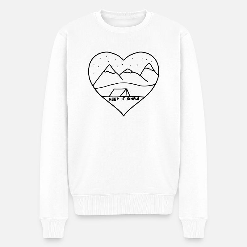 RESTEZ SIMPLE - Pull Premium bio Homme - blanc