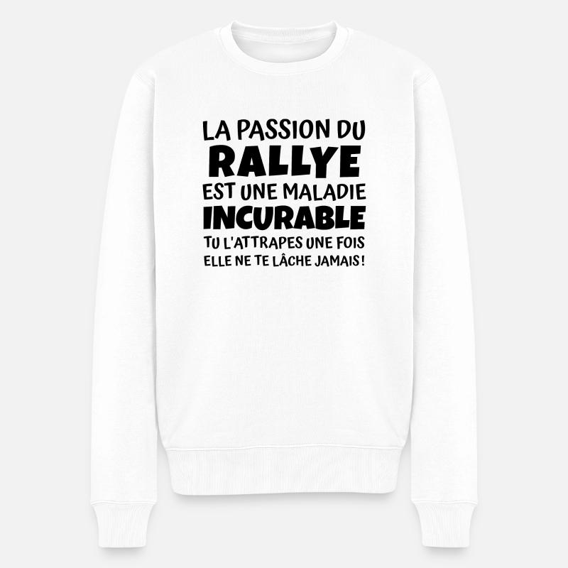 passion du rallye / humour rallye - Pull Premium bio Homme - blanc