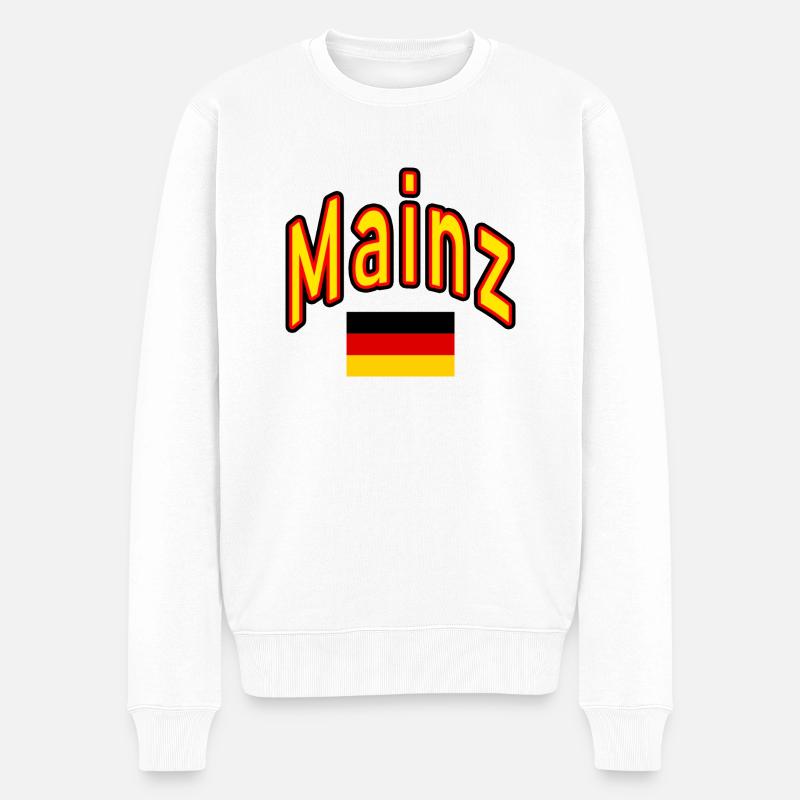 Mayence drapeau de l’Allemagne - Pull Premium bio Homme - blanc