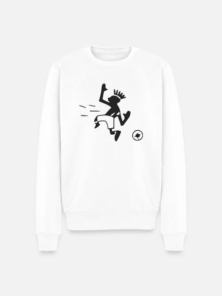 Fußballspieler - Männer Premium Bio Pullover - Weiß