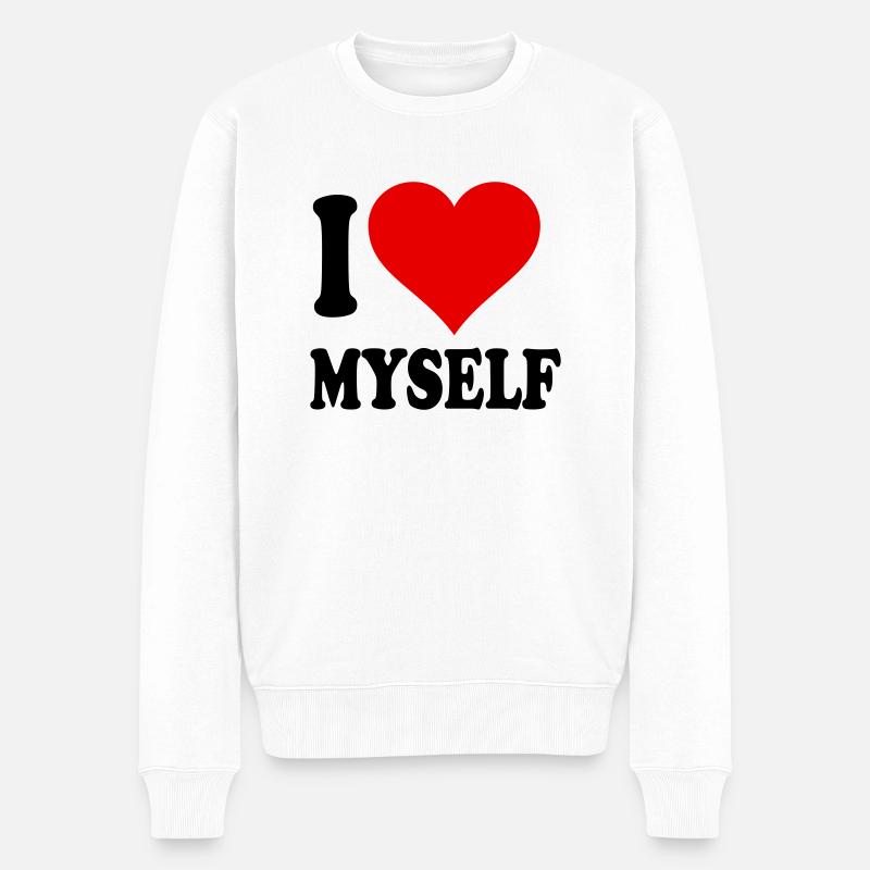 Je m’aime - Pull Premium bio Homme - blanc