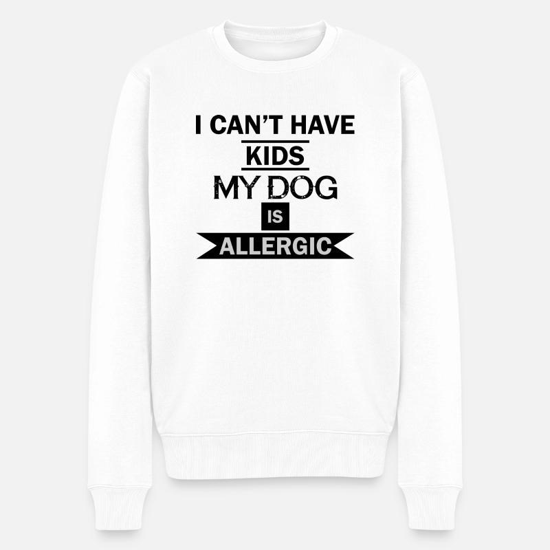 Hund Dog - Männer Premium Bio Pullover - Weiß