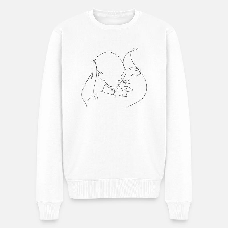 be Mommy - Männer Premium Bio Pullover - Weiß