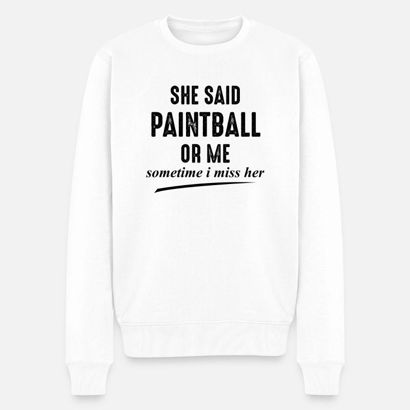 Paintball Airsoft - Pull Premium bio Homme - blanc