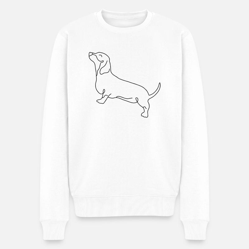 long chien - Pull Premium bio Homme - blanc