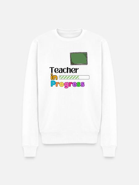 Teacher In progress Perfect Gift - Men's Premium Organic Jumper - white