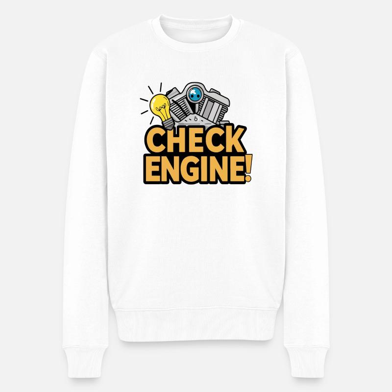 Vérifier le moteur - Pull Premium bio Homme - blanc