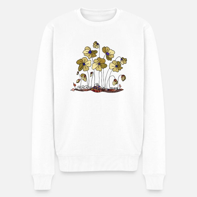 Fleur - Pull Premium bio Homme - blanc