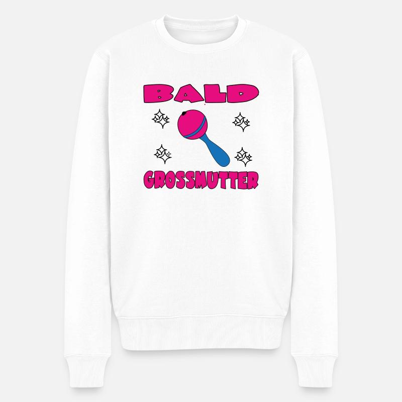 KAHLE GROSSMUTTER - Männer Premium Bio Pullover - Weiß