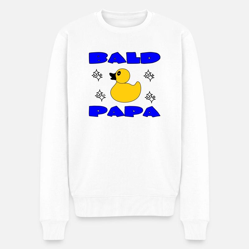 BALD PAPA - Pull Premium bio Homme - blanc