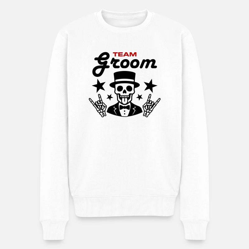 L’équipe Groom Drôle - Pull Premium bio Homme - blanc