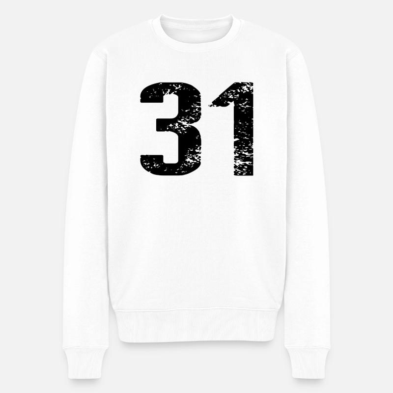 Maillot à 31 numéros - Pull Premium bio Homme - blanc